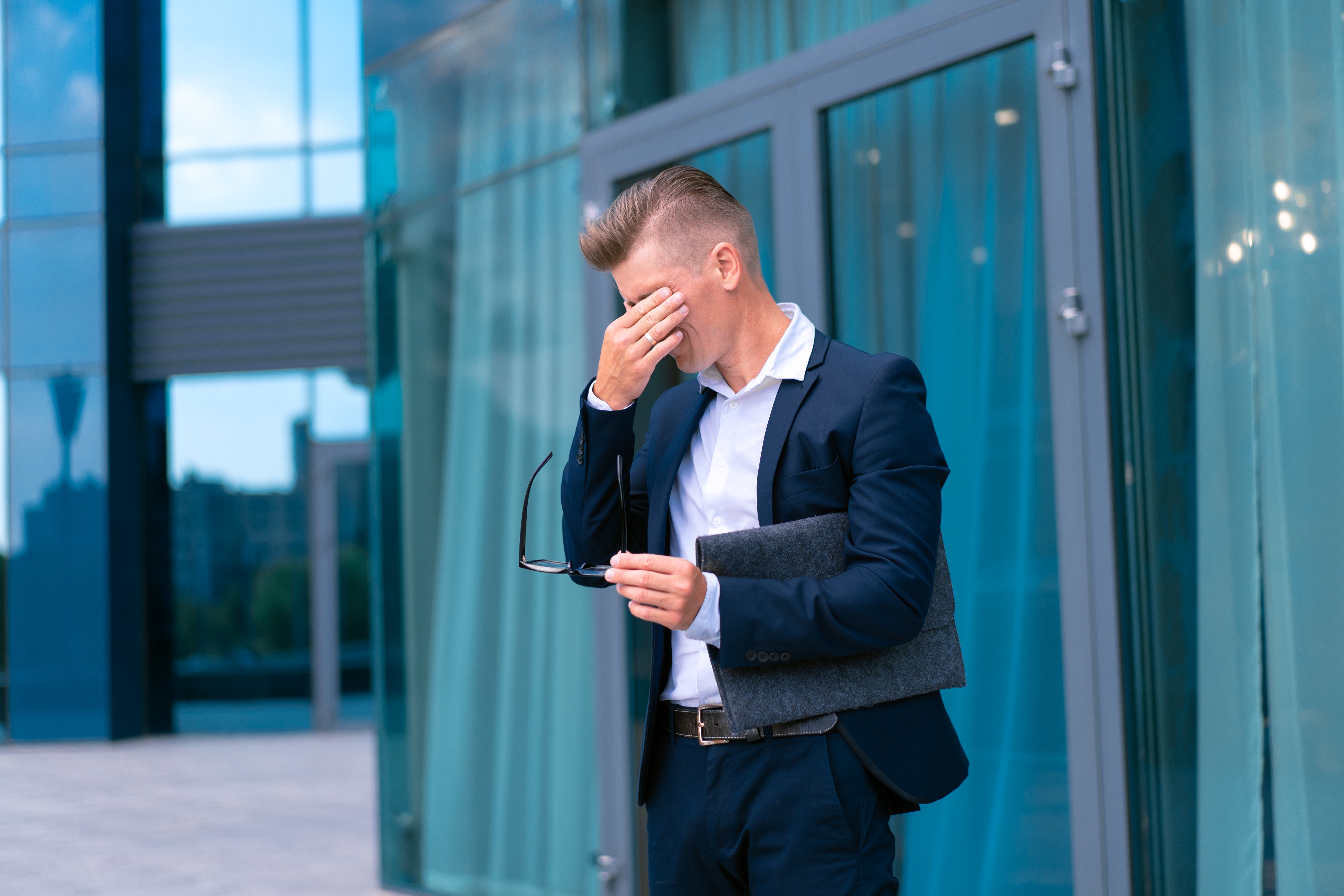 Business, Businessman outdoor Fail Bad News, Crisis